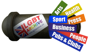 Alt=Current logo of the UK LGBT Archive wiki